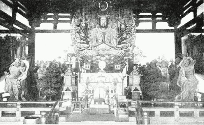 The Altar of San-Ju-San-Gen-Do. Illustration.