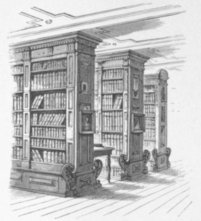 Fig. 111. Bookcases in the Library of Peterhouse, Cambridge.